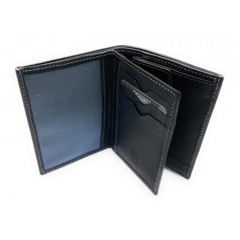 Cartera vertical para 7 tarjetas con monedero 208 PC