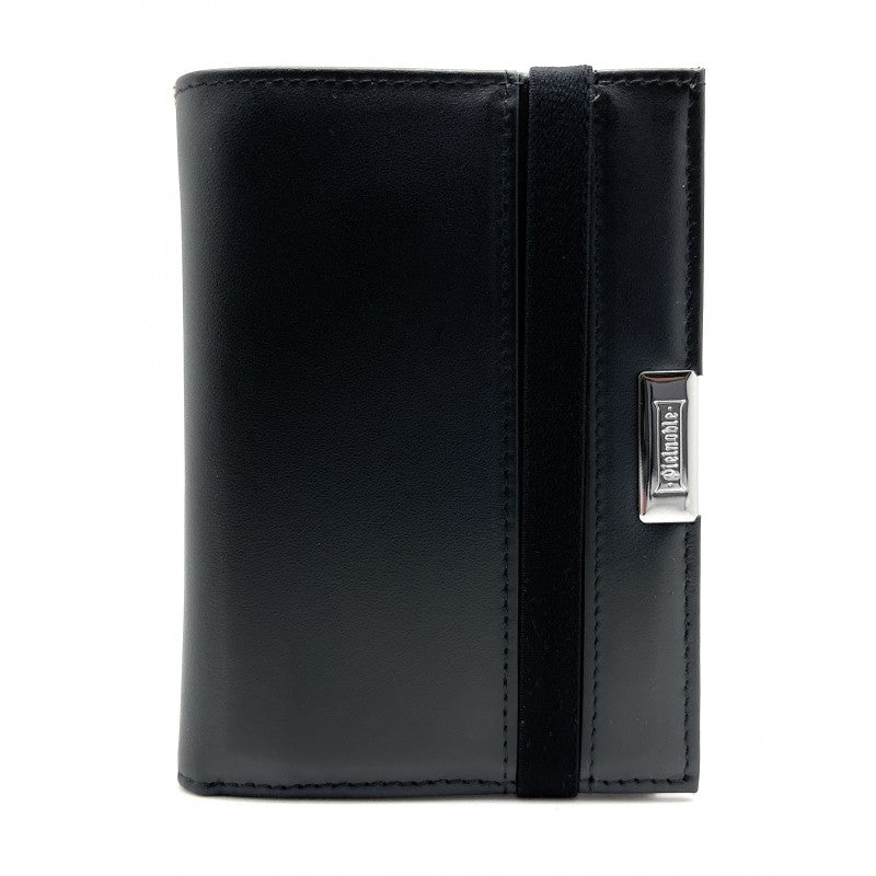 Cartera vertical para tarjetas con monedero y goma elástica 208EL PU